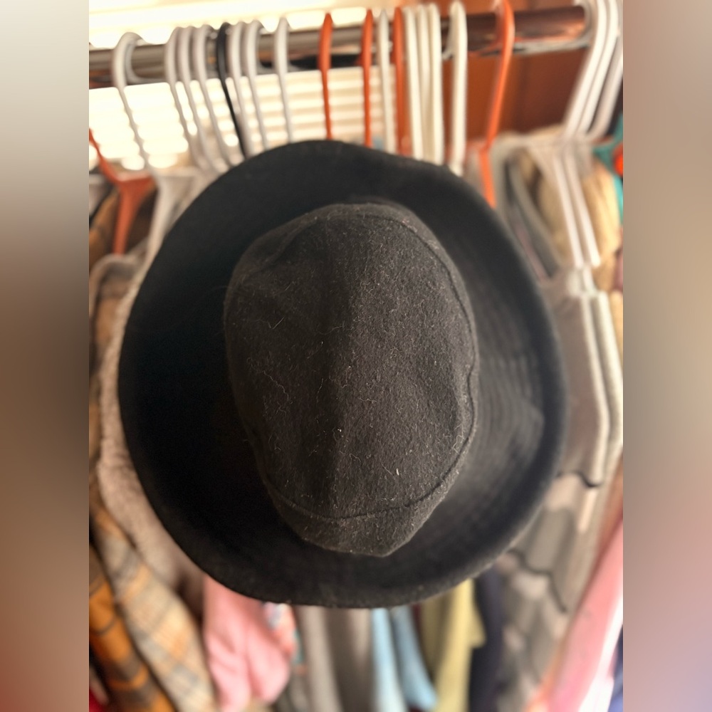 Vintage L.L.Bean Wool Bucket Hat Black Made USA Outdoor Gorpcore Adult